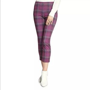 Sanctuary women’s plaid pull on crop leggings